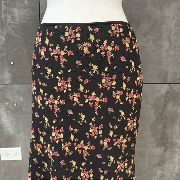 vintage 90s / y2k max studio floral spring midi skirt flowy size M - Picture 2 of 12